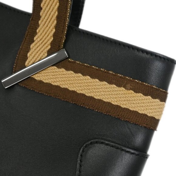 Gucci Black Leather Tote Handbag 000・0860 001998 186662 - Picture 5 of 10